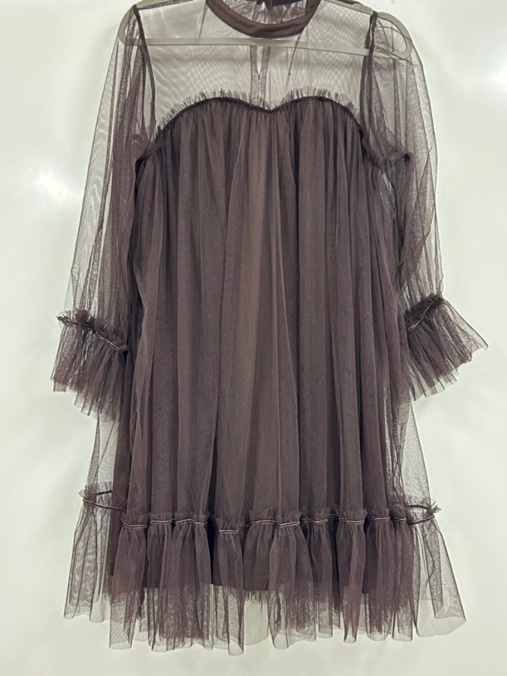 Choklate Paris Sheer Tulle Babydoll Dress NWT Size L Romantic Cottagecore Fairy